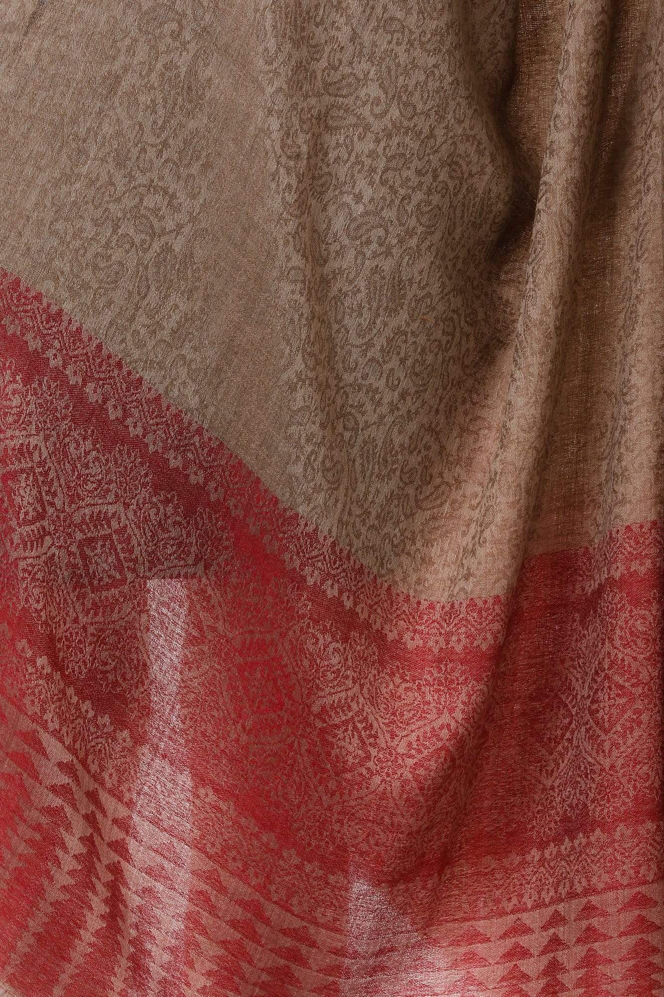 Pashtush India 100x200 Pashtush Womens Fine Wool Shawl, Clay