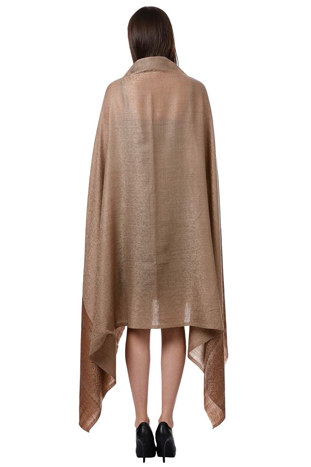 Pashtush Shawl Store Shawl Pashtush Womens Fine Wool Shawl, Coffee
