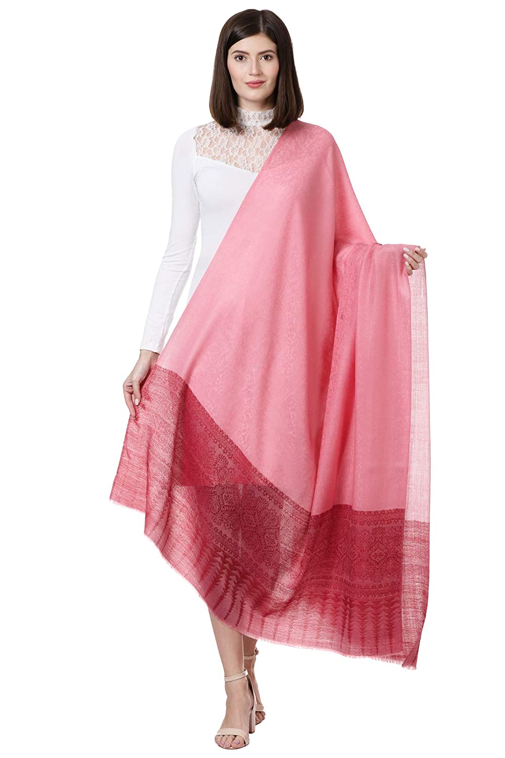 Pashtush Shawl Store Shawl Pashtush Womens Fine Wool Shawl, Flamingo Romance