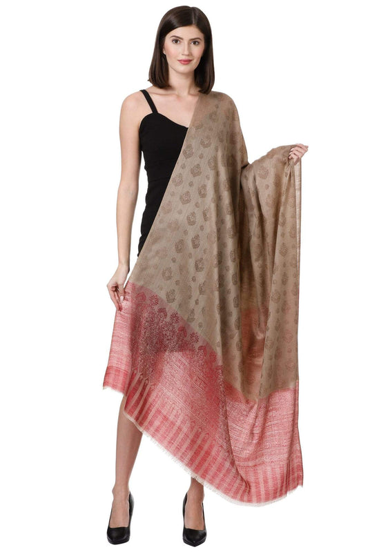 Pashtush Shawl Store Shawl Pashtush Womens Fine Wool Shawl, Hazelnut