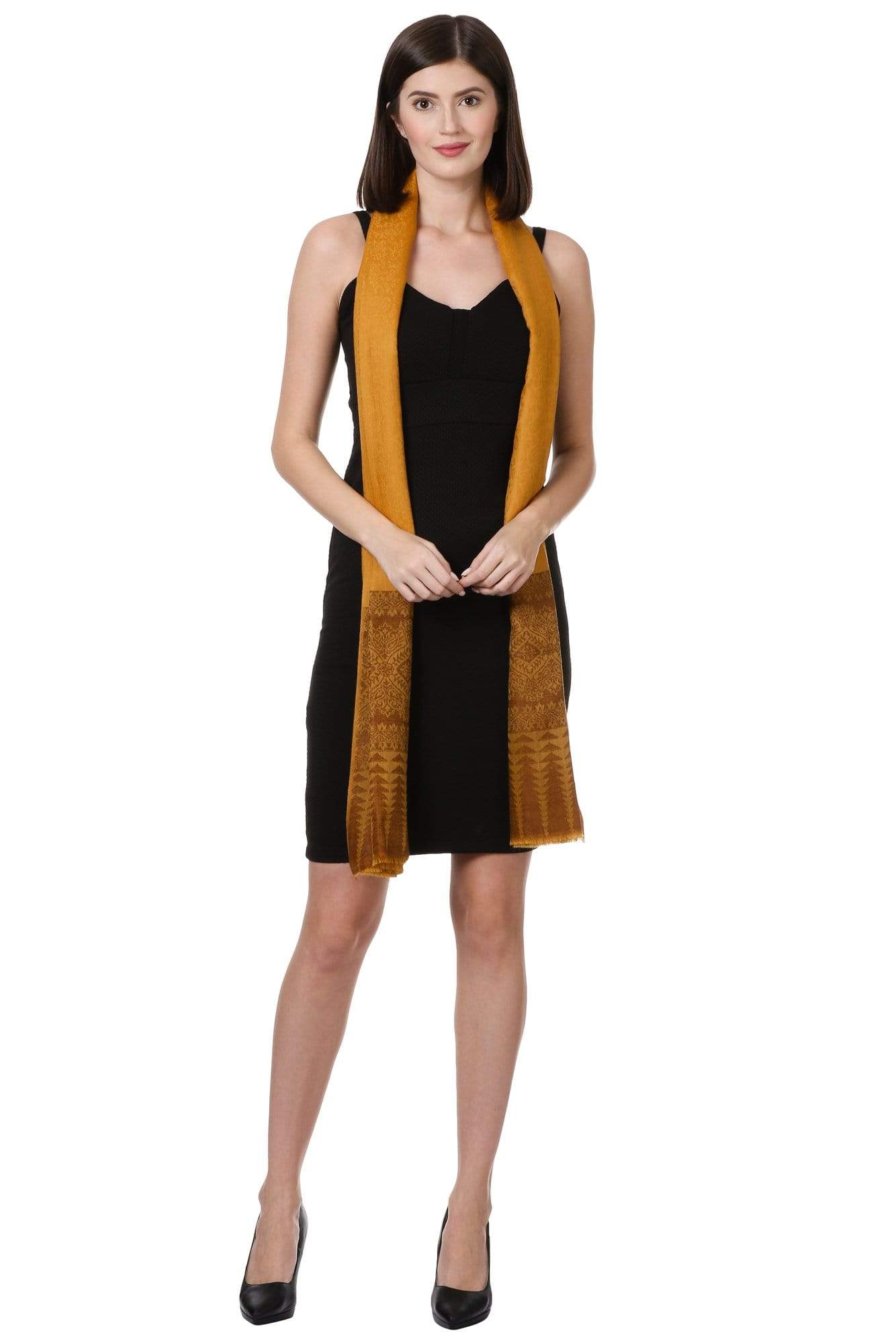 Pashtush Shawl Store Shawl Pashtush Womens Fine Wool Shawl, Marigold