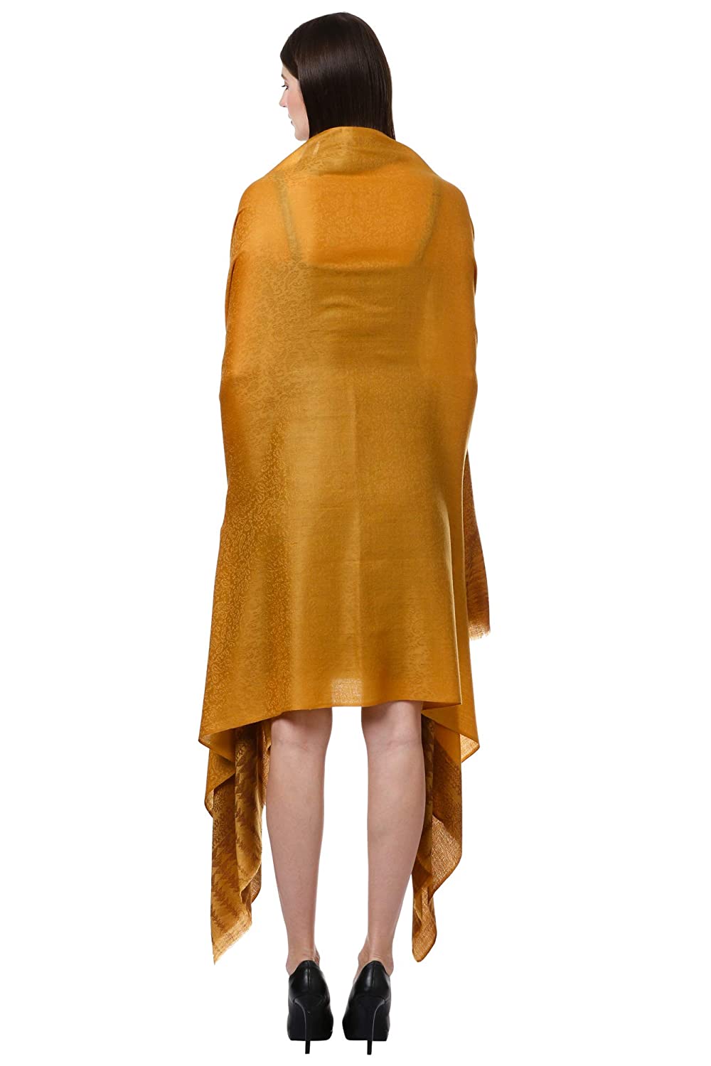 Pashtush Shawl Store Shawl Pashtush Womens Fine Wool Shawl, Marigold