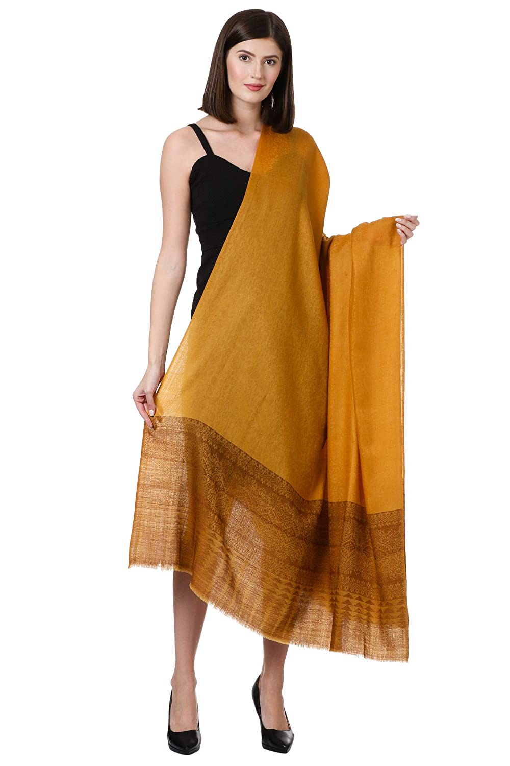 Pashtush Shawl Store Shawl Pashtush Womens Fine Wool Shawl, Marigold