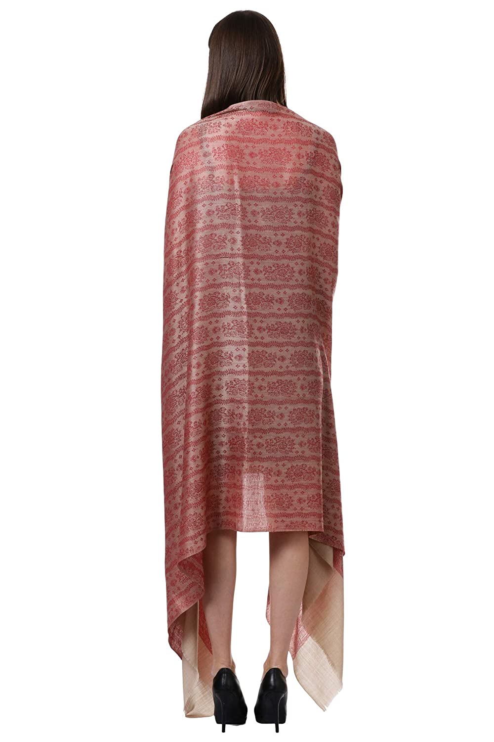 Pashtush Shawl Store Shawl Pashtush Womens Fine Wool Shawl, Merlot