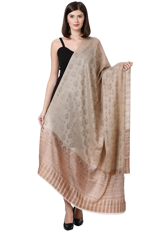 Pashtush India 100x200 Pashtush Womens Fine Wool Shawl, Sahara