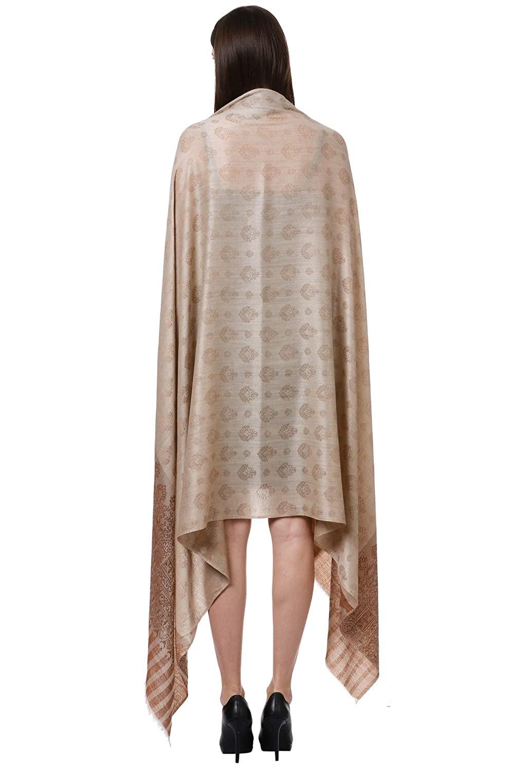 Pashtush India 100x200 Pashtush Womens Fine Wool Shawl, Sahara