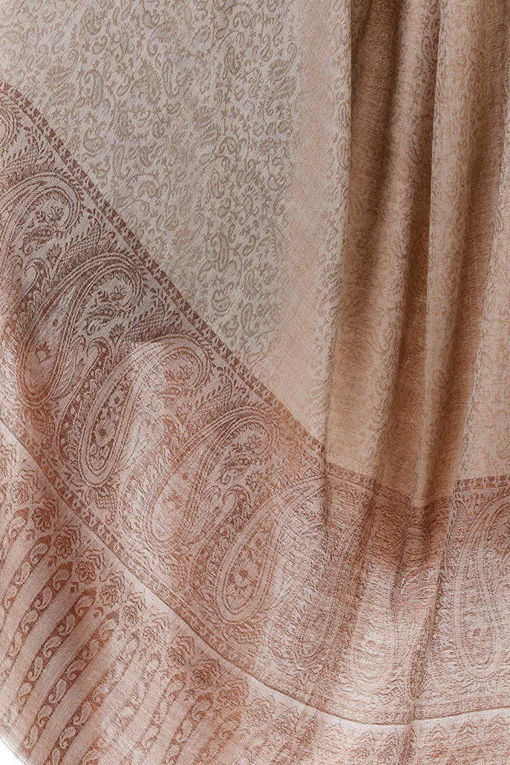 Pashtush India 100x200 Pashtush Womens Fine Wool Shawl, Taupe