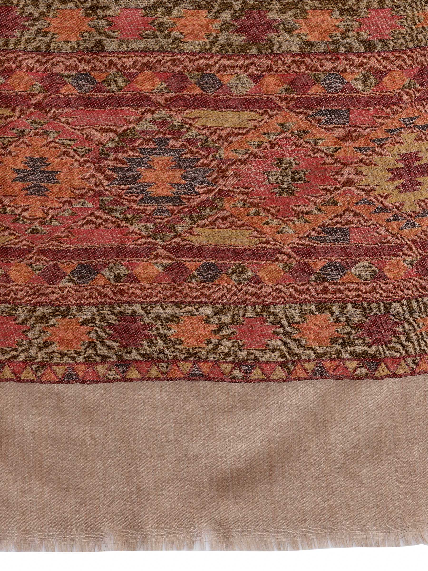 Pashtush India 100x200 Pashtush Womens Fine Wool Shawl, Taupe