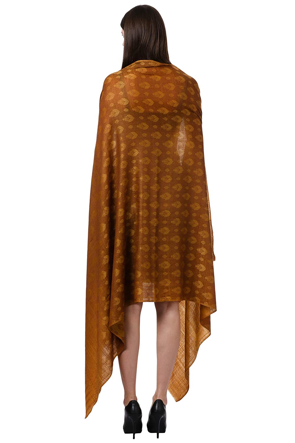 Pashtush Shawl Store Shawl Pashtush Womens Fine Wool Shawl, Tuscan Umber