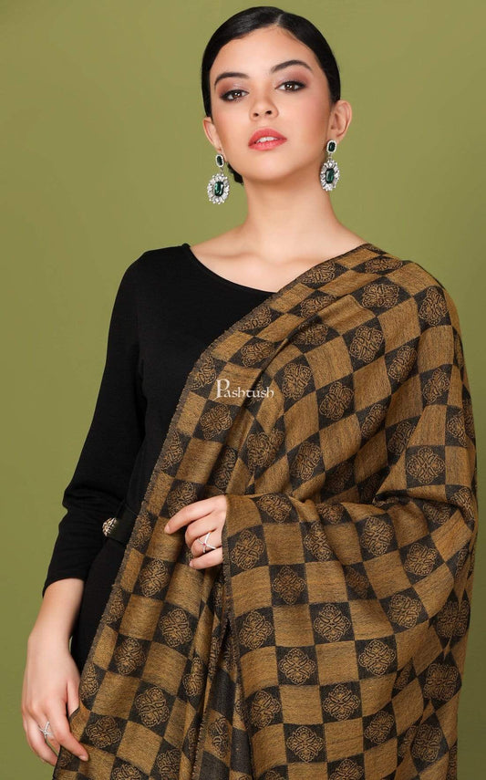 Pashtush Store Stole Pashtush Womens Fine Wool, Soft and Warm, Checkered stole