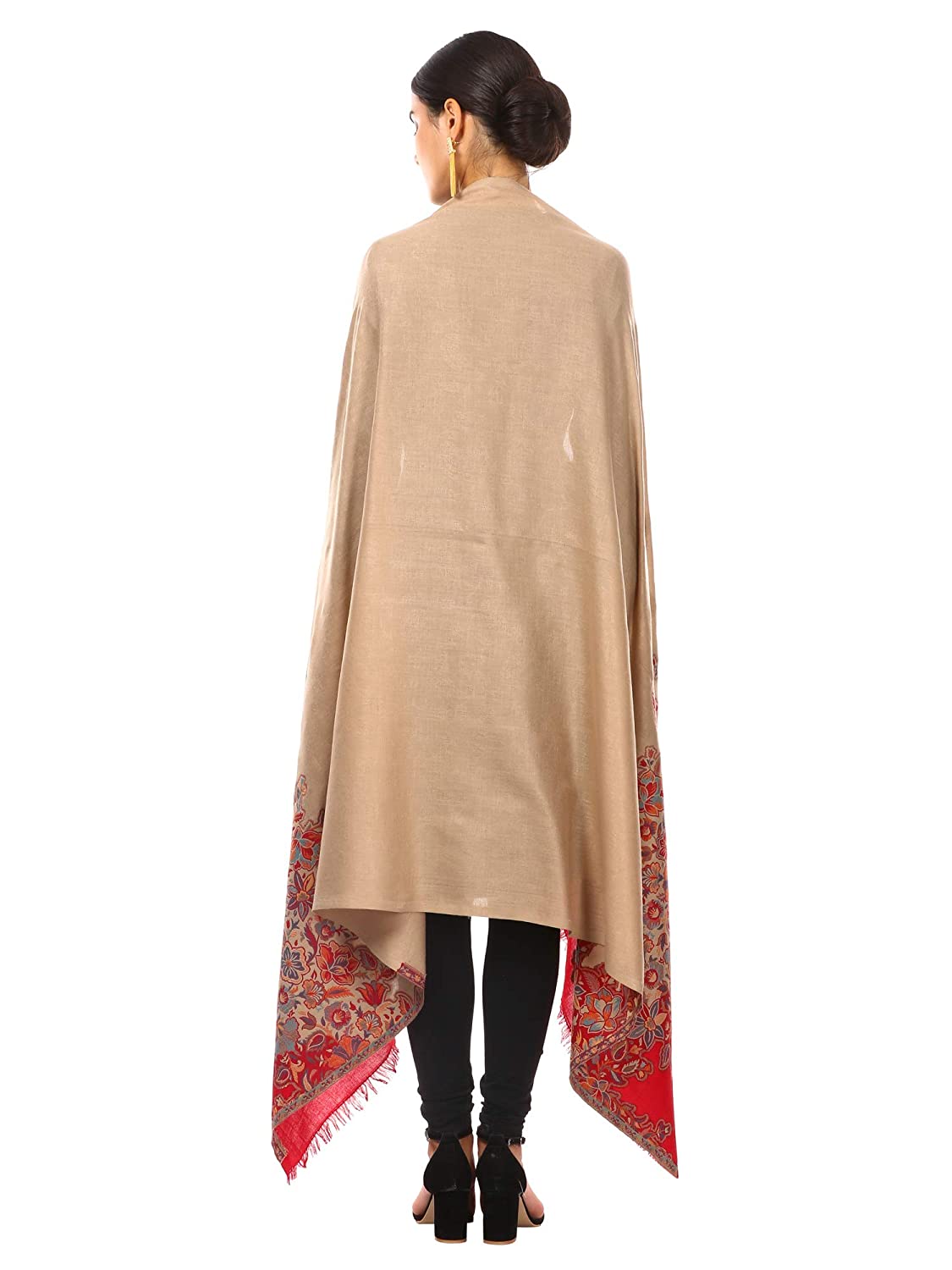 Pashtush Shawl Store Shawl Pashtush womens Floral Jacquard Shawl, Faux Pashmina floral