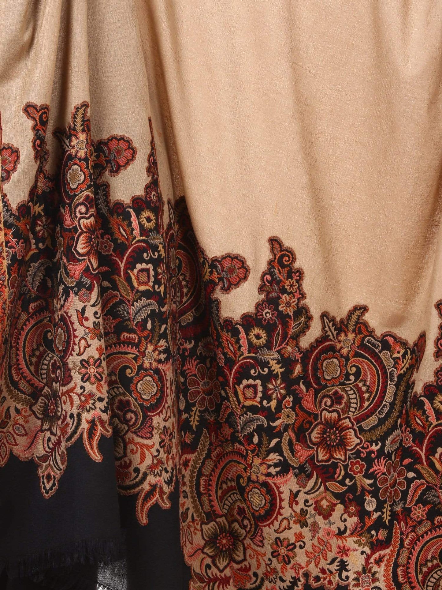 Pashtush India 100x200 Pashtush Womens Floral Jacquard Twin Coloured Shawl