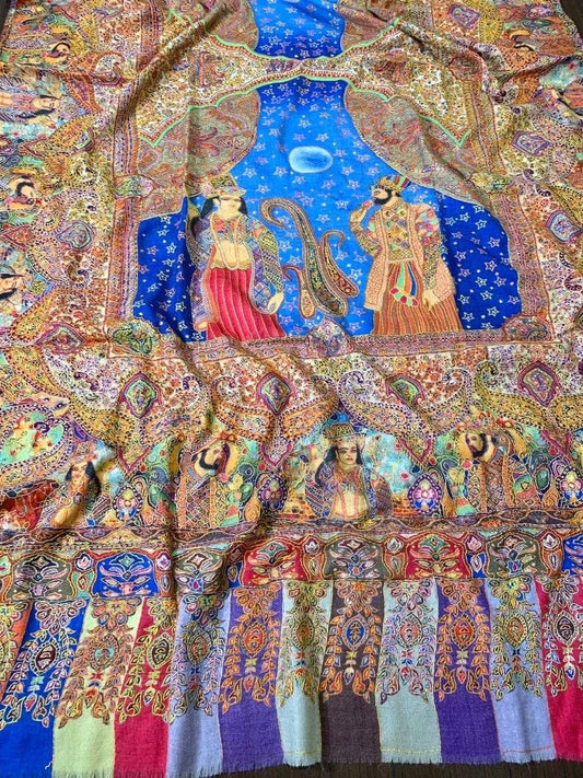 Pashtush Shawl Store Shawl Pashtush Womens Hand Embroidered Moon Shawl (chand-dar), Rashke Qamar, Love Story Shawl.