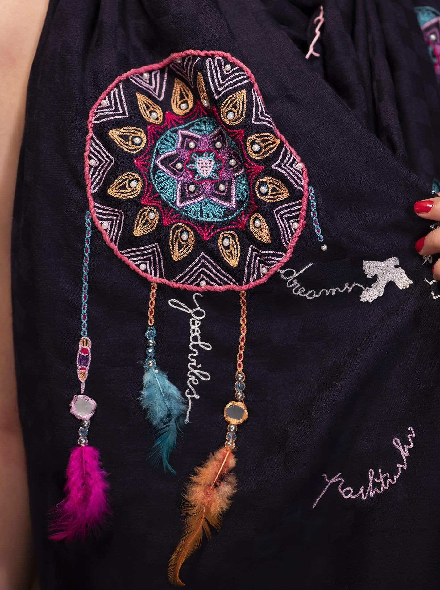 Pashtush Store Stole Pashtush Womens Handmade Dream Catcher Aesthetic Scarf ( Alchemy Collection )