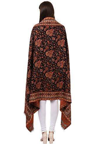 Pashtush India 100x200 Pashtush Womens Kaani Shawl, Woven Jacquard Design with Woven Kashmiri Paisleys, Soft and Warm Faux Pashmina