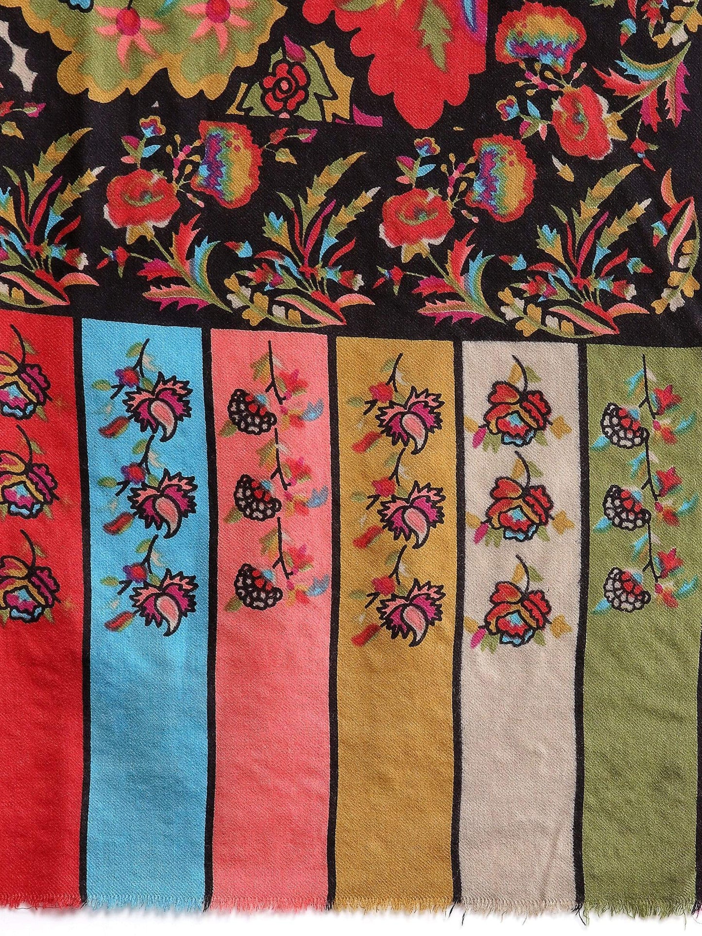 Pashtush India 114x228 Pashtush Womens Kalamkari Printed Shawl, Medium, thick and warm