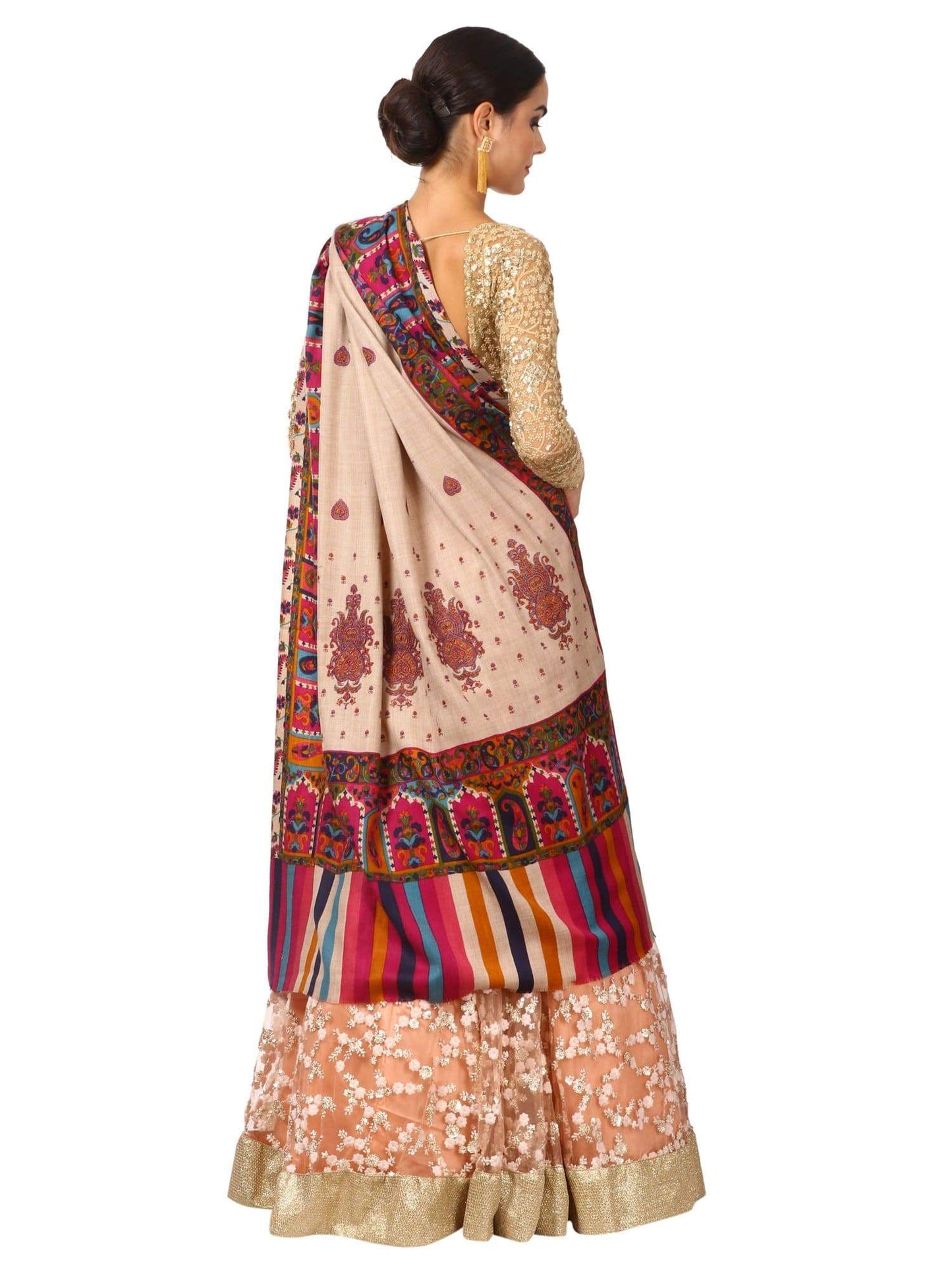 Pashtush Shawl Store Shawl Pashtush womens Kalamkari Shawl, Wedding Collection, Thick and Warm