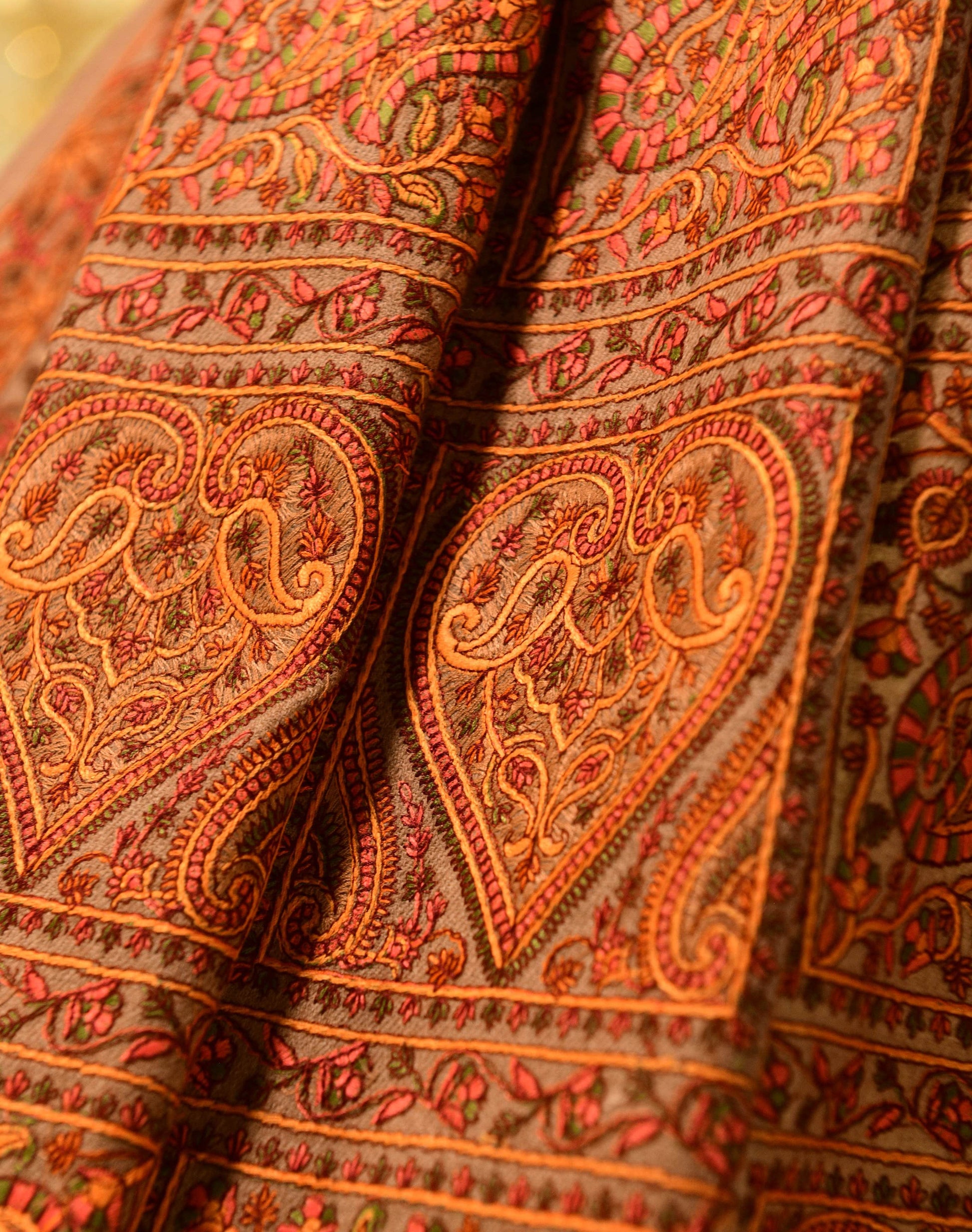 Pashtush India 100x200 Pashtush Womens Kashmiri Embroidery Jaal Jamawar Shawl, Intricate Heritage Collection