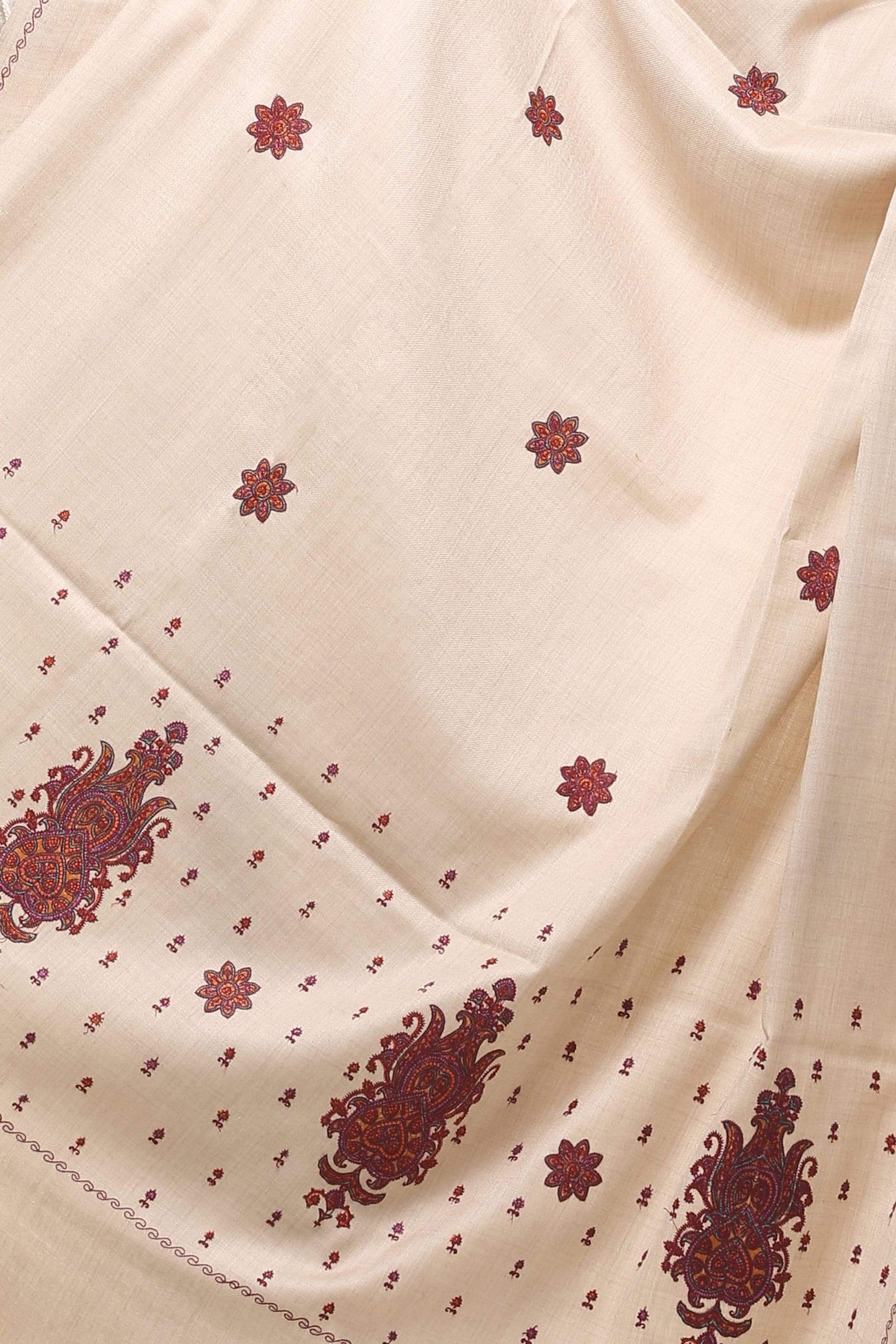 Pashtush India Shawl Pashtush Womens Kashmiri Embroidery Shawl, Beige