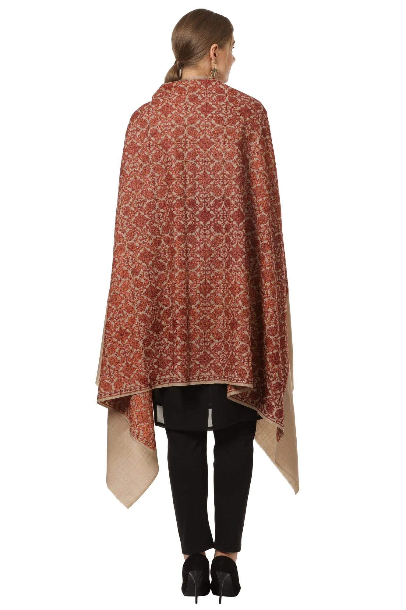 Pashtush Shawl Store Shawl Pashtush Womens Kashmiri Embroidery Shawl, Sozni Embroidery, Intricate Needlework
