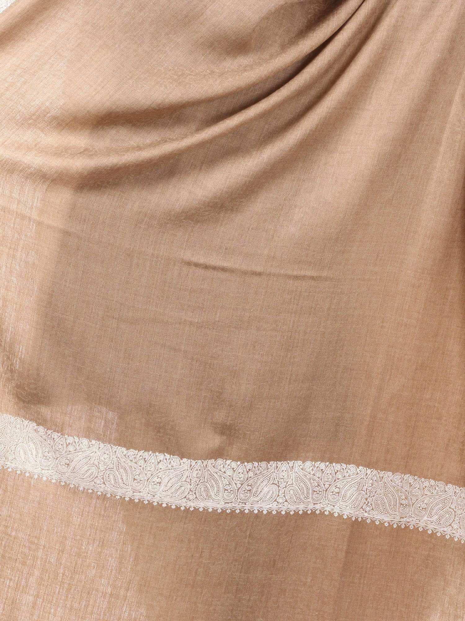 Pashtush India Shawl Pashtush Womens Kashmiri Embroidery Shawl, Challa Daur Design with Tone on Tone Embroidery Extra Fine Shawl