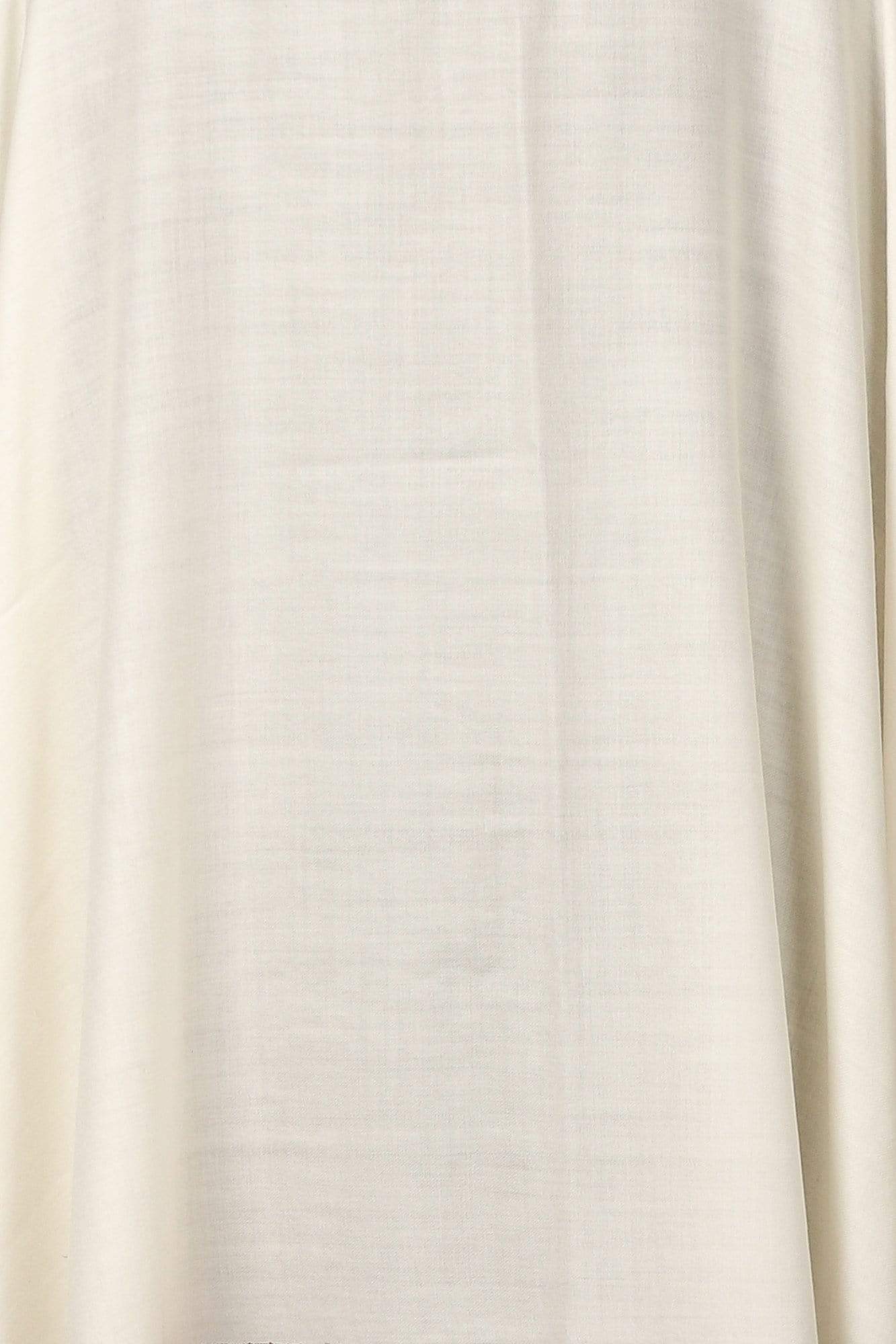 Pashtush India Shawl Pashtush Womens Kashmiri Hand Embroidery Shawl, 100% Pure Wool Shawls, Ivory