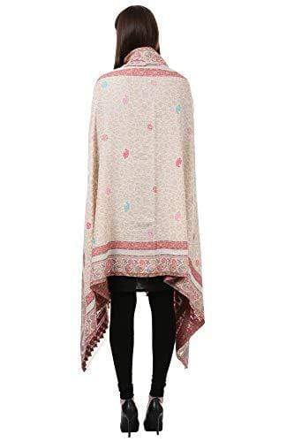 Pashtush Store Shawl Pashtush Womens Kashmiri Shawl,"Rich Garden Aesthic" Design, Inspired by Vintage Jamawar Shawls, Faux Pashmina Shawls, Soft and Warm