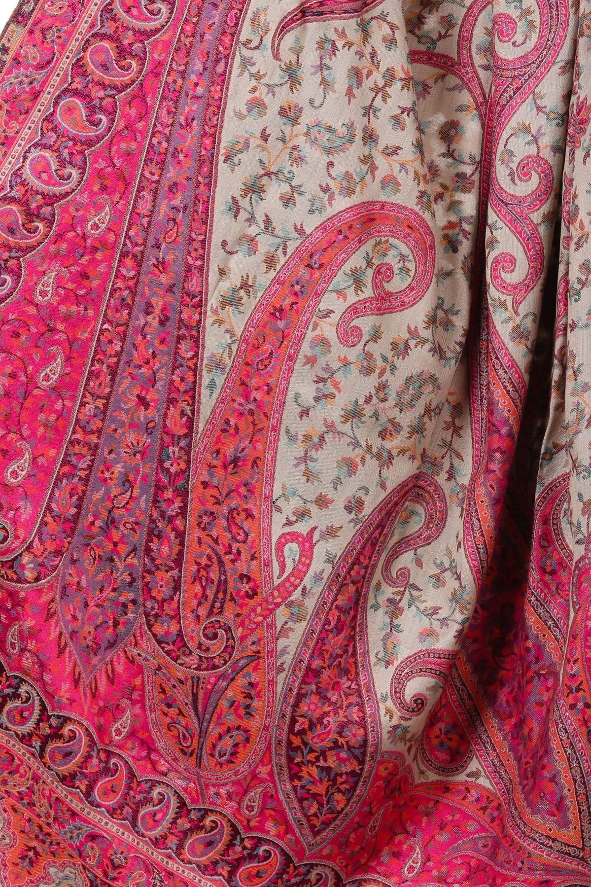 Pashtush India 100x200 Pashtush Womens Kashmiri Shawl,"Rich Garden Aesthic" Design, Inspired by Vintage Jamawar Shawls, Faux Pashmina Shawls, Soft and Warm