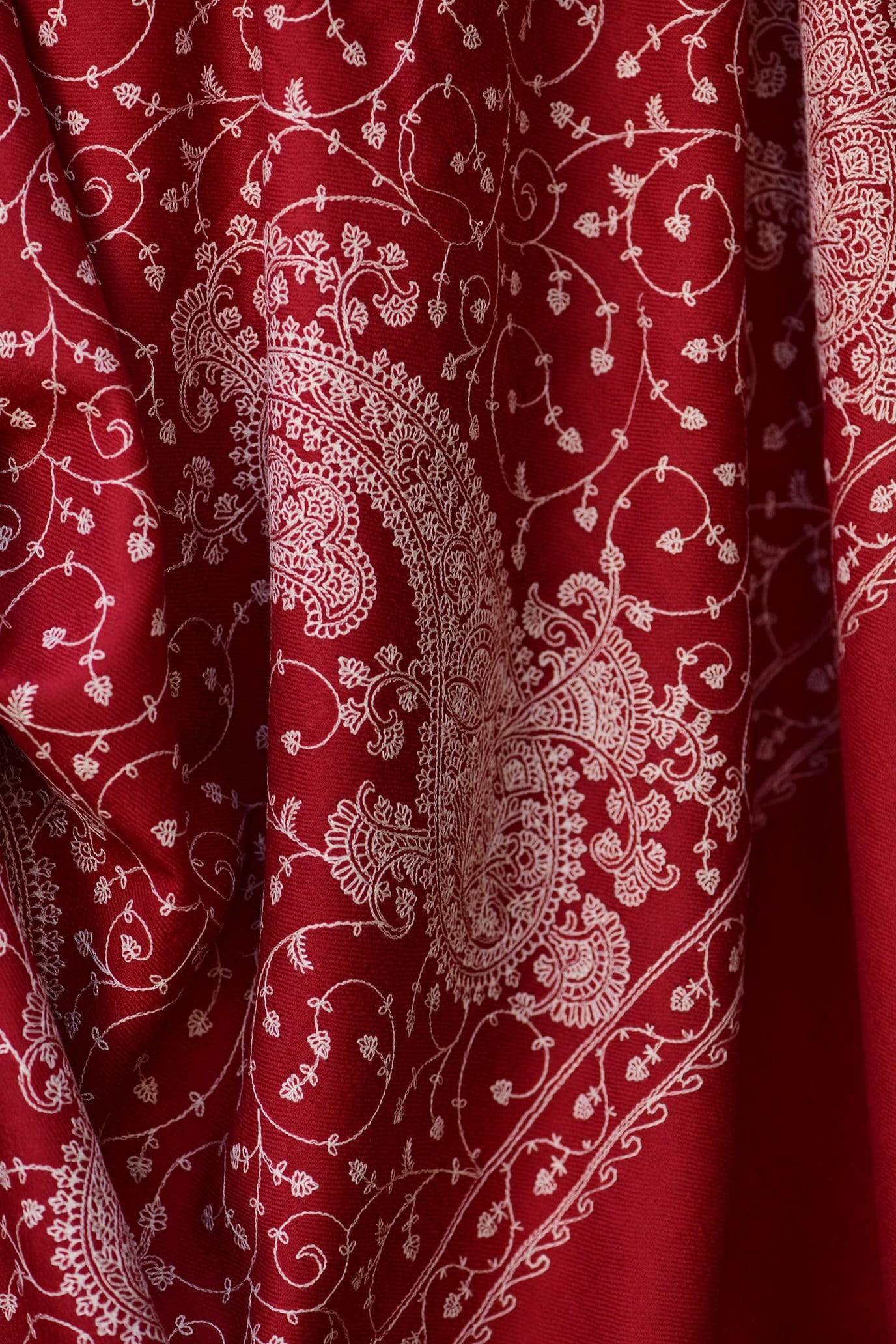 Pashtush Shawl Store Shawl Pashtush Womens Kashmiri Shawl with Tone on Tone Embroidery, Soft and Warm, Light Weight