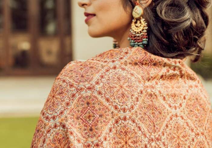 Pashtush Shawl Store Shawl Pashtush Womens Kashmiri Sozni Embroidery shawl with Silk Thread embroidery