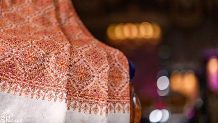 Pashtush Shawl Store Shawl Pashtush Womens Kashmiri Sozni Embroidery shawl with Silk Thread embroidery