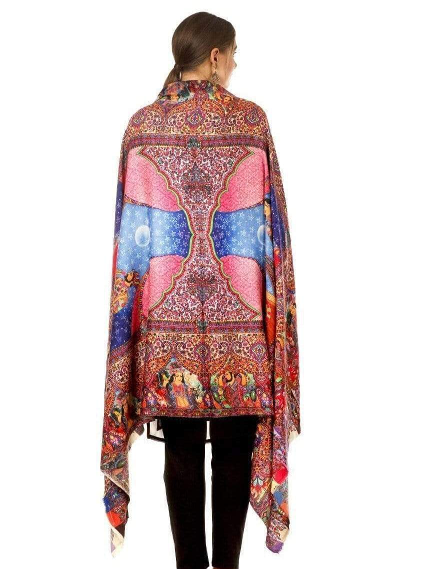 Pashtush India 100x200 Pashtush Womens Moon Shawl (chand-dar), Rashke Qamar (envy of the moon), Love Story Shawl. (Woolmark Certified)