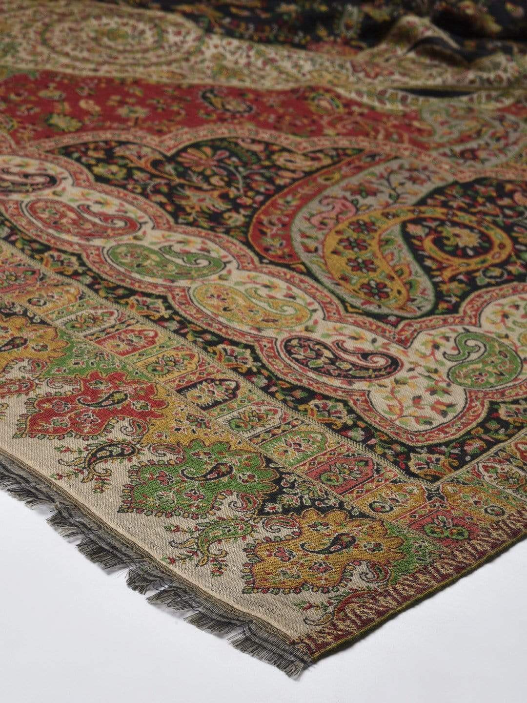 Pashtush India 100x200 Pashtush Womens Paisley Weave Kaani Shawl, Soft and Warm