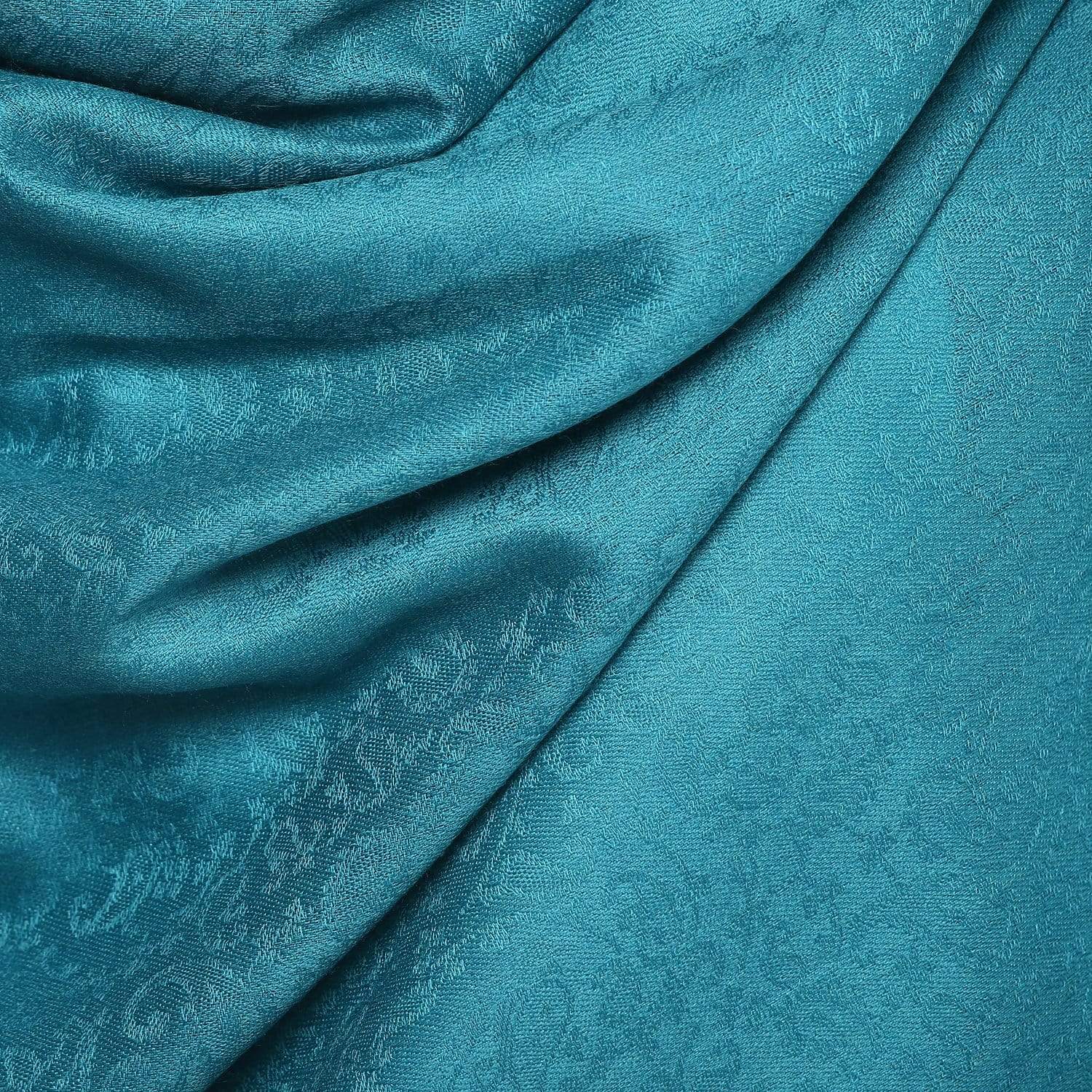 Pashtush Shawl Store Stole Pashtush Womens Paisley Weave Scarf, Soft and Warm, Luxury Wool - Arabic Blue