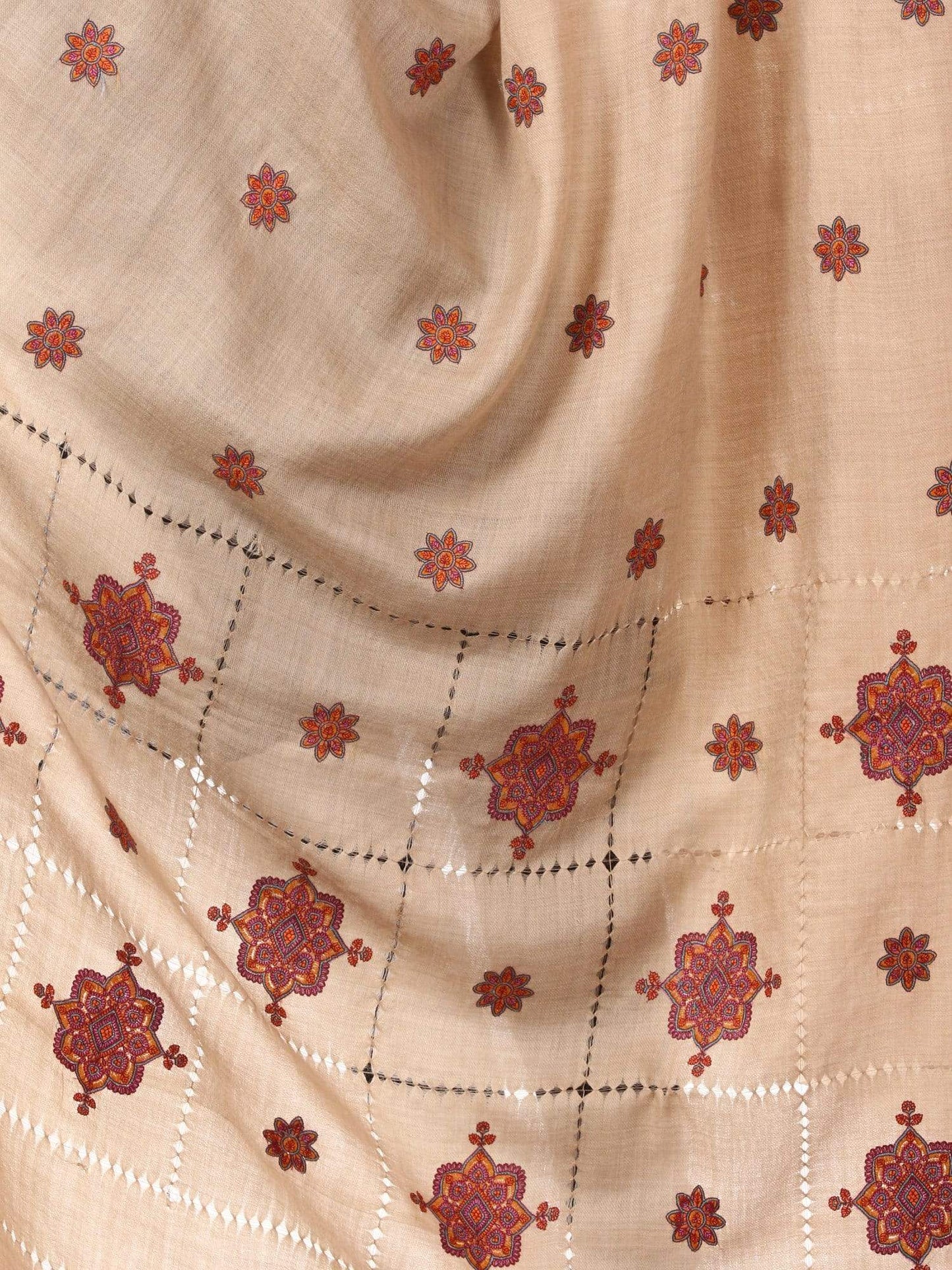 Pashtush Shawl Store Shawl Pashtush Womens Pashmina Shawl with Tarkashi Design, Sozni Embroidery with Hand Knotted Tarkashi Work. Hand-Made Shawls.