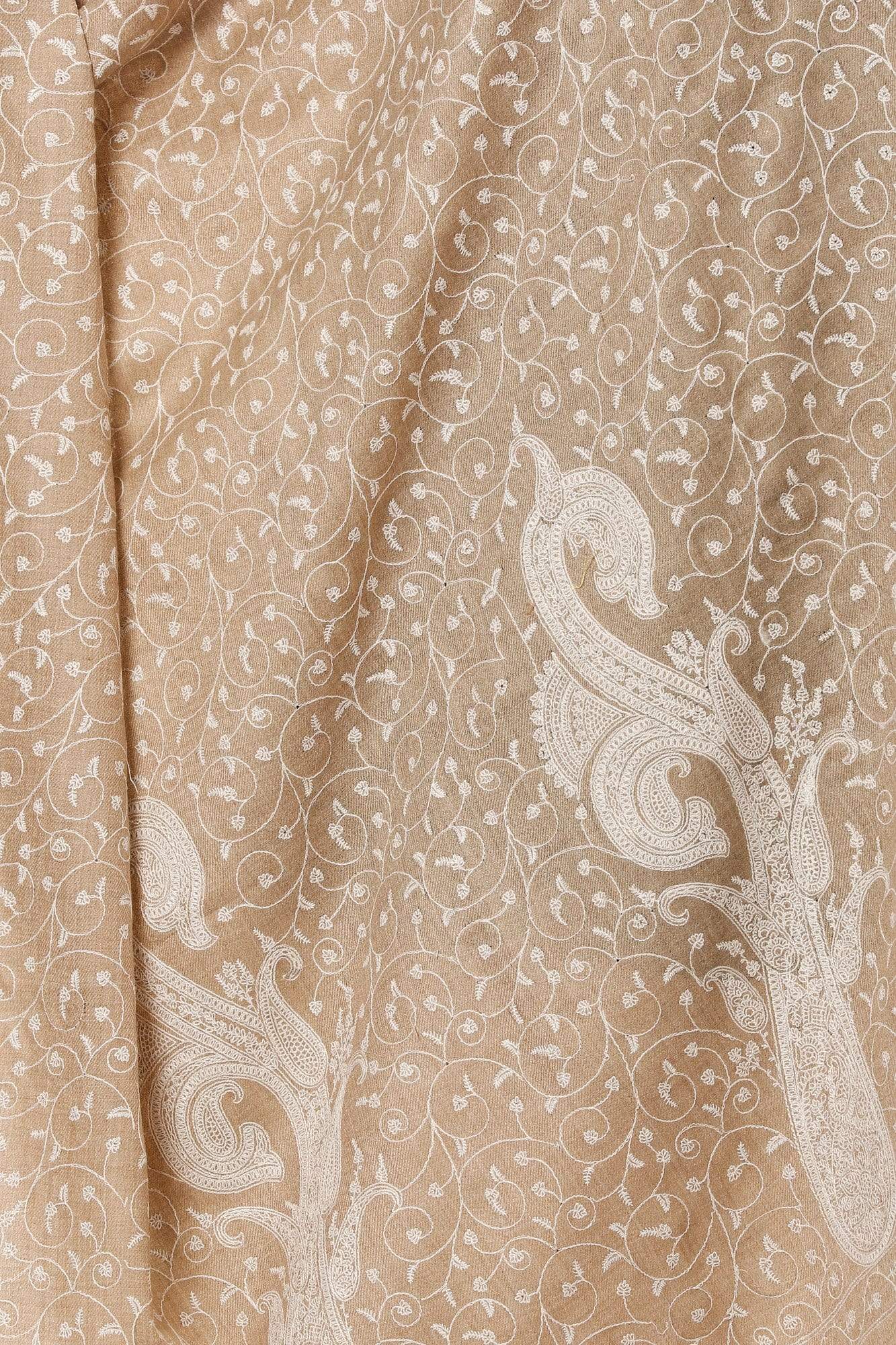 Pashtush Shawl Store Shawl Pashtush Womens Pashmina Shawl with Tone on Tone Embroidery, Soft and Warm, Light Weight