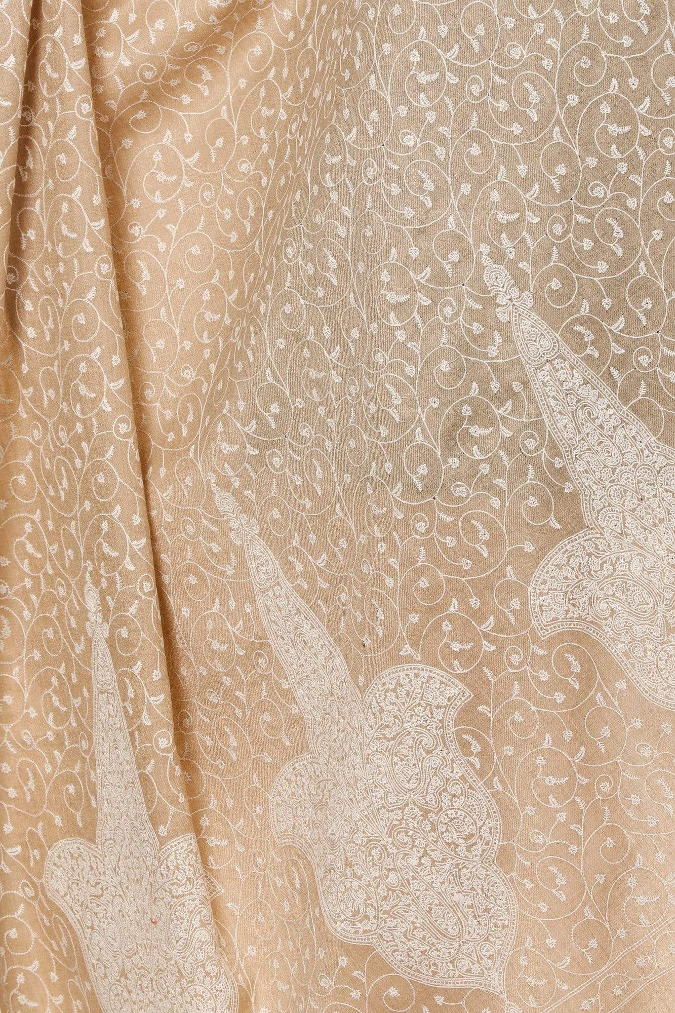 Pashtush Shawl Store Shawl Pashtush Womens Pashmina Shawl with Tone on Tone Embroidery, Soft and Warm, Light Weight