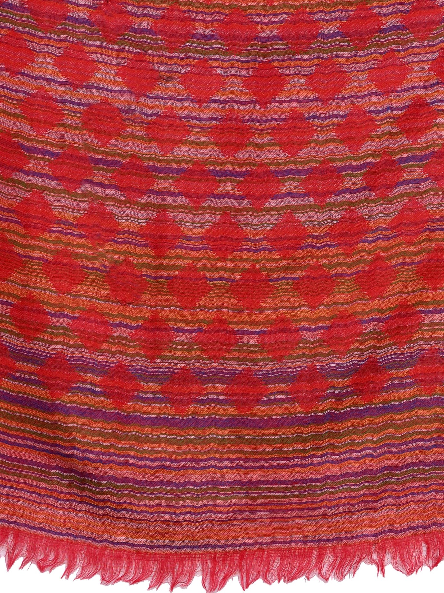 Pashtush India 70x200 Pashtush Womens Reversible Stole, 100% Pure Wool With Woolmark Certification, Red