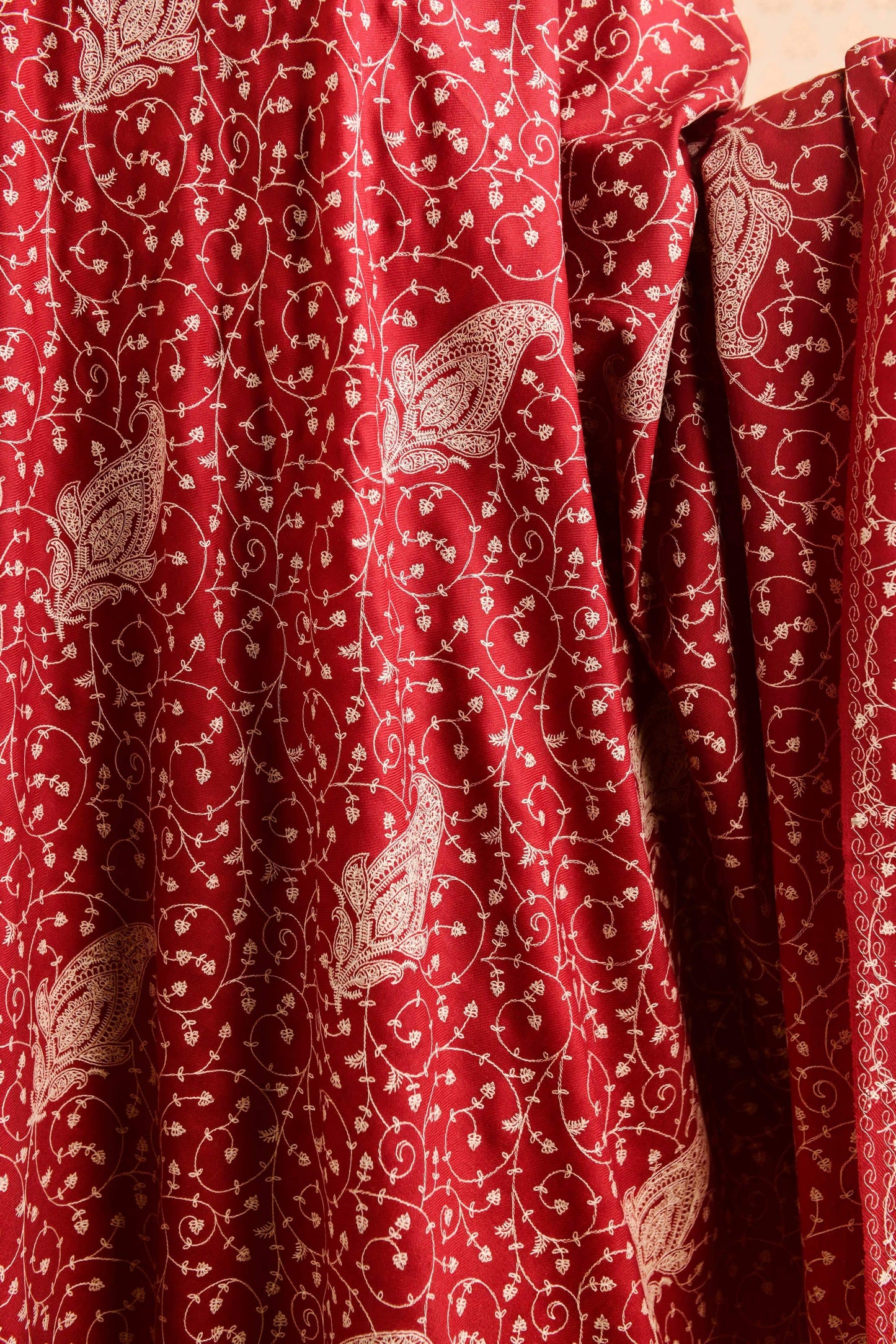 Pashtush Shawl Store Shawl Pashtush Womens Shawl with Tone on Tone Embroidery, Soft and Warm, Light Weight