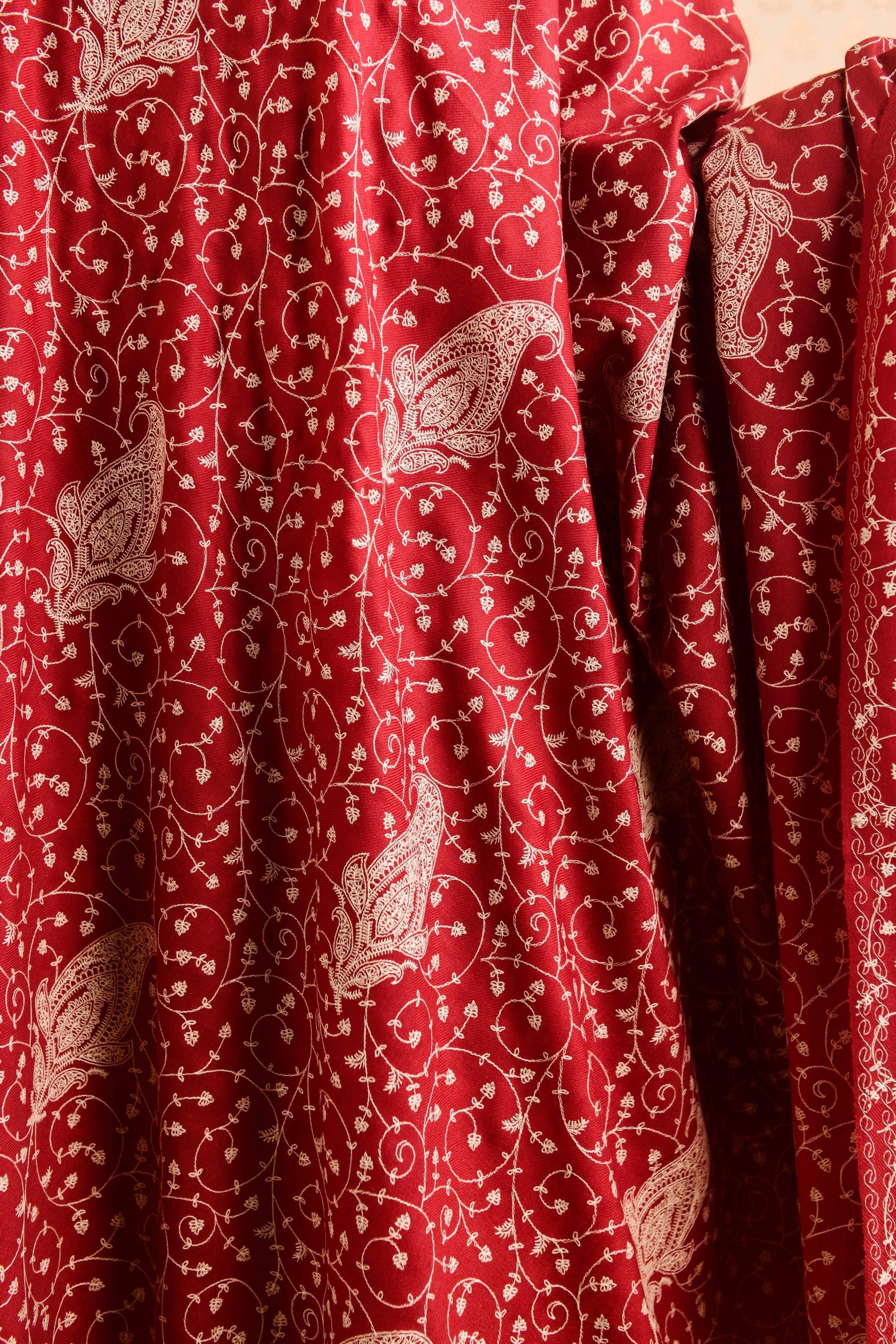 Pashtush Shawl Store Shawl Pashtush Womens Shawl with Tone on Tone Embroidery, Soft and Warm, Light Weight