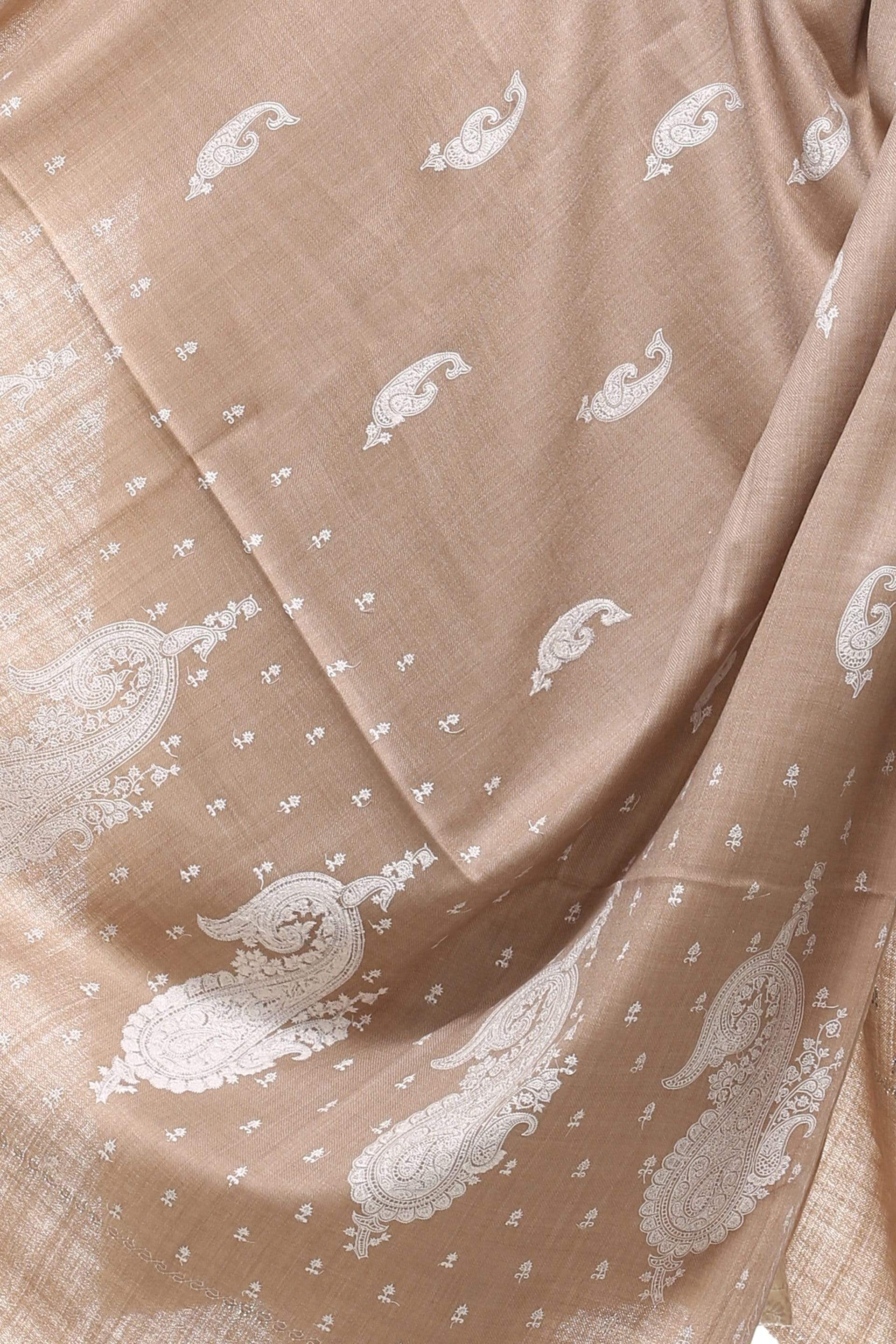 Pashtush Store Shawl Pashtush Womens Pashmina Shawl with Tone on Tone Embroidery, Soft and Warm, Light Weight Shawl