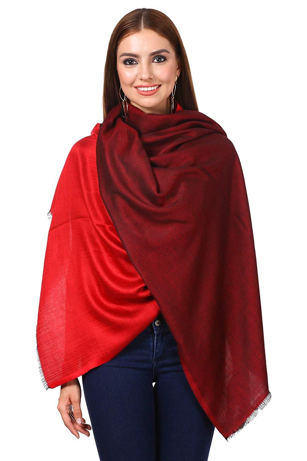 Pashtush Shawl Store Stole Pashtush Womens Silky Bamboo Reversible Scarf, Shawls, Stoles, Wraps (size 28 x 80 inches)