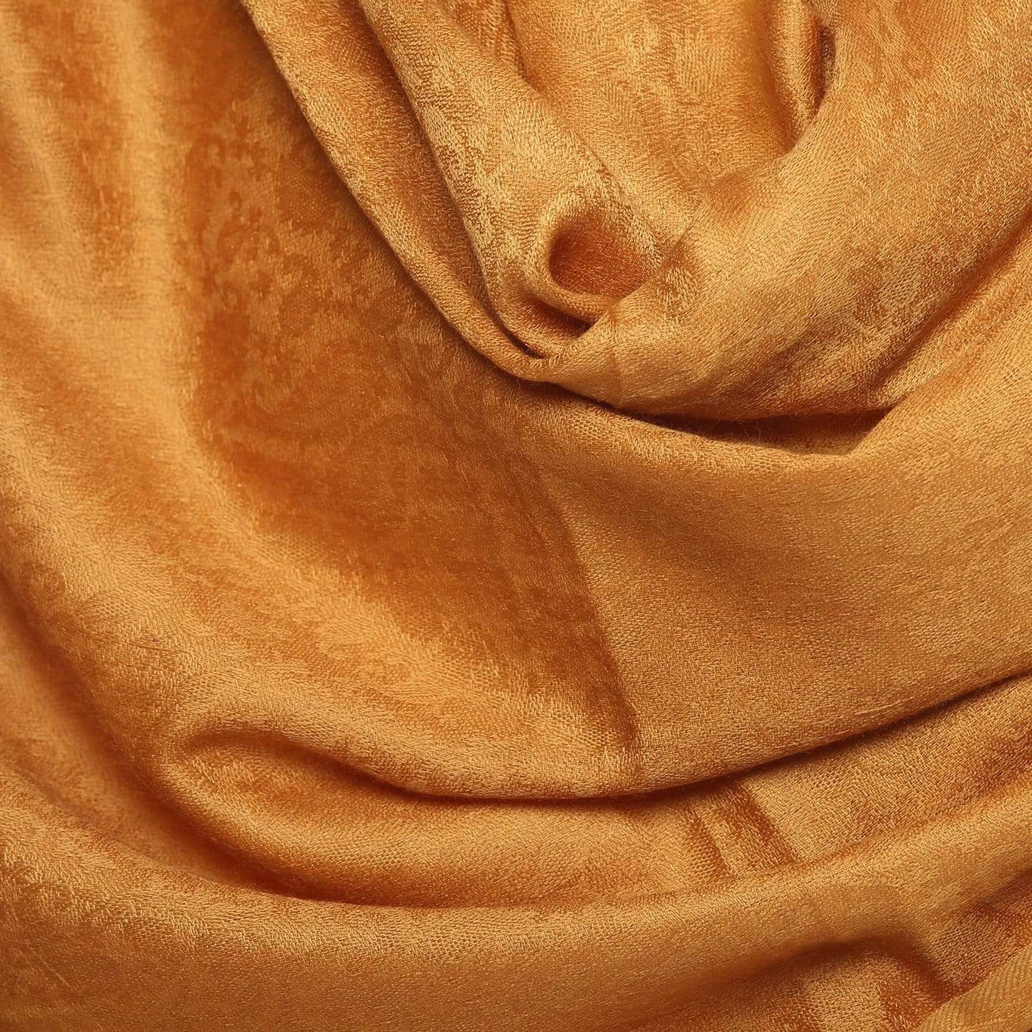 Pashtush India Stole Pashtush Womens Stole, Fine Wool Scarf, Paisley Jacquard Weave, Mustard