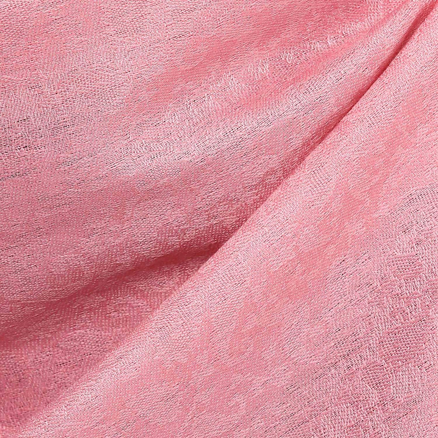 Pashtush India Stole Pashtush Womens Stole, Fine Wool Scarf, Paisley Jacquard Weave, soft Pink