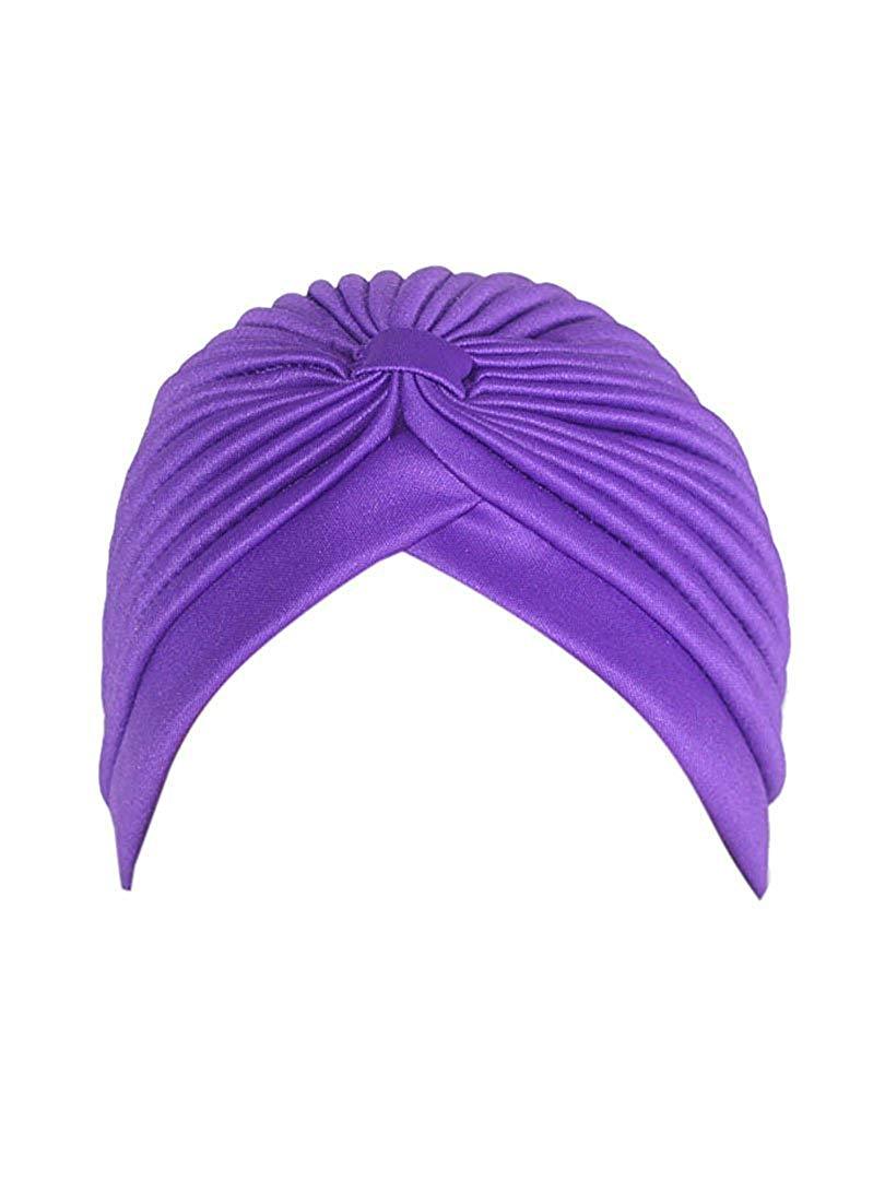 Pashtush India Turban Pashtush Womens Turban Beanie Style headwear in black