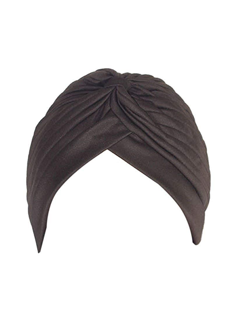 Pashtush India Turban Pashtush Womens Turban Beanie Style headwear in black