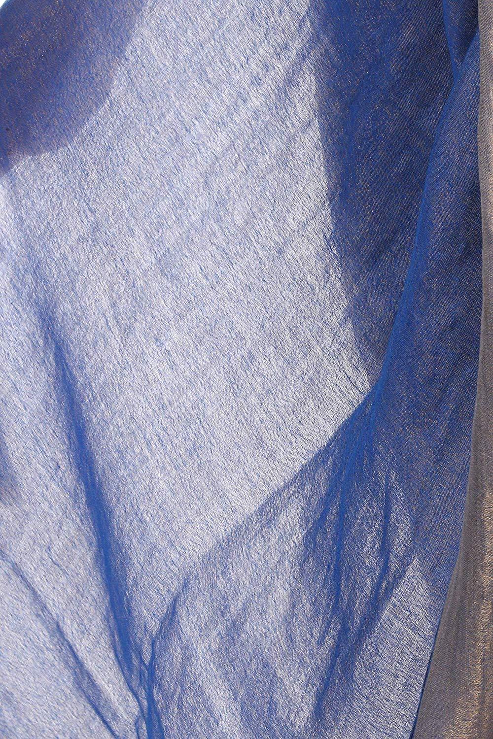 Pashtush Shawl Store Stole Pashtush Womens Twilight Scarf, Reversible Scarf, Pashmina Soft (afternoon blue)