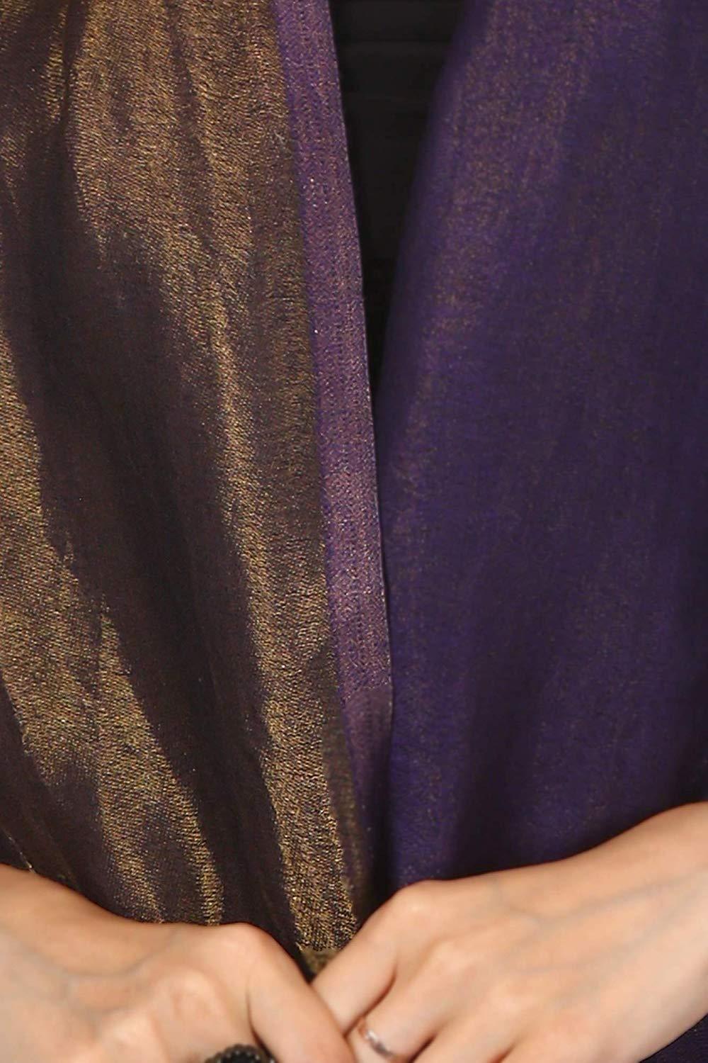 Pashtush Shawl Store Stole Pashtush Womens Twilight Scarf, Reversible Scarf, Pashmina Soft (purple)