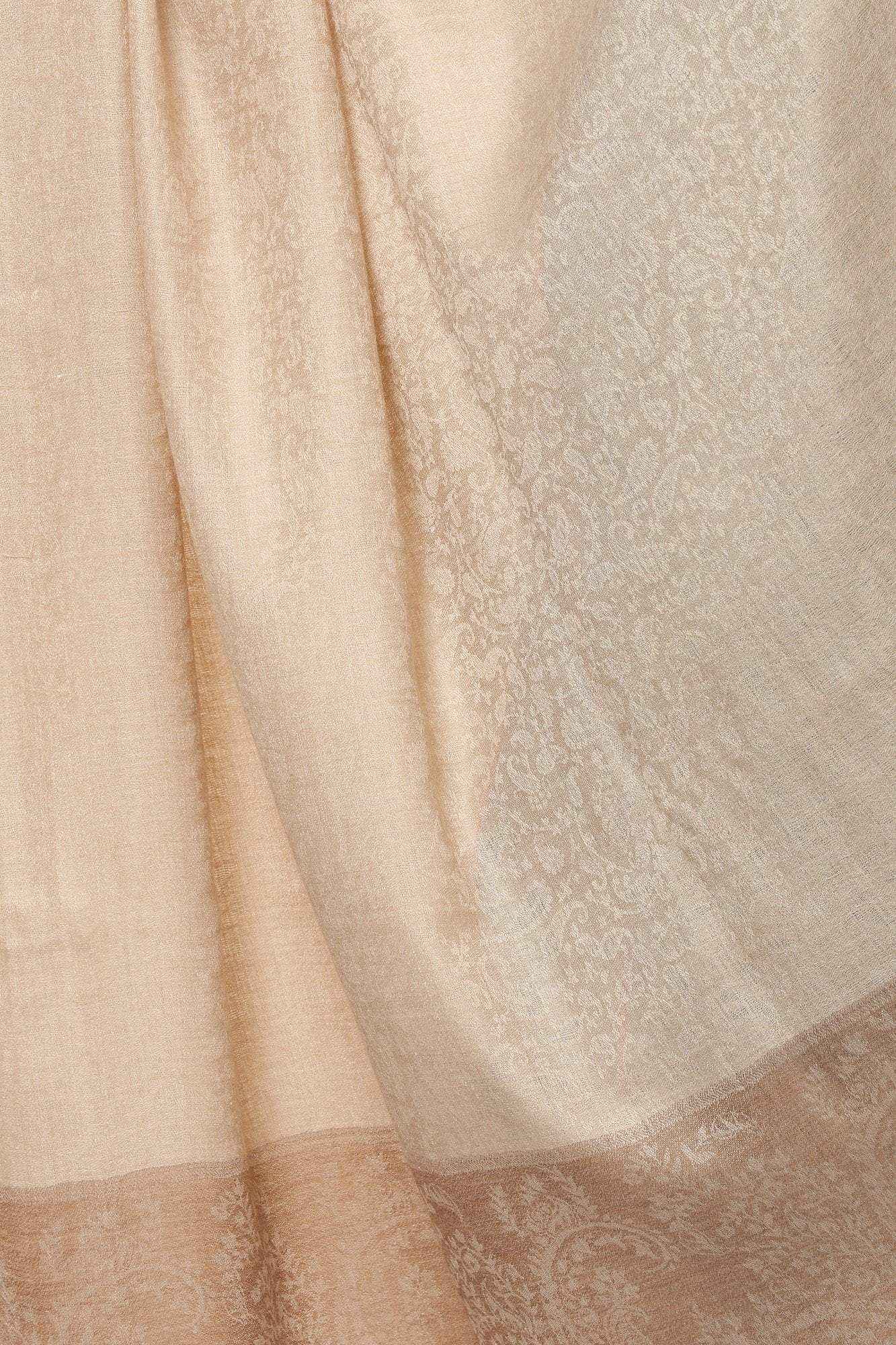 Pashtush India 100x200 Pashtush Womens Woven Extra Fine Wool Pashmina Shawl with Paiseley Weave
