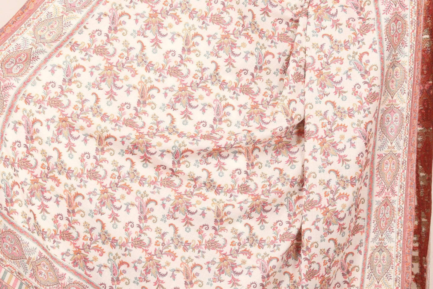 Pashtush Store Shawl Pashtush Woven Kaani Shawl, Wool Blended Pashmina Shawl, with Floral Jacquard Design